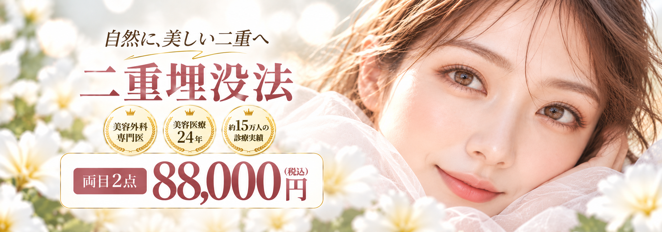 二重埋没法両目2点88,000円